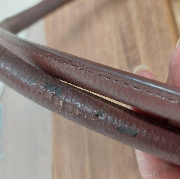 Robert Dice Pebbled Leather Mustard Yellow Large Satchel Bag - Picture 6 of 17